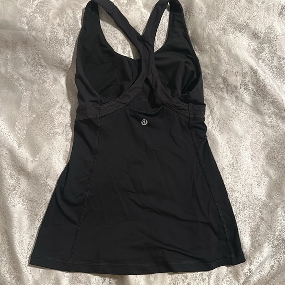 Lululemon Black Racerback Athletic Tank Top - Picture 2 of 7